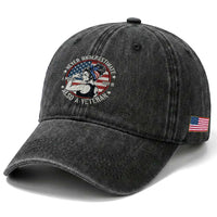 Never Underestimate A Women Who Is Also A Veteran Washed Cotton Baseball Cap Female Veteran
