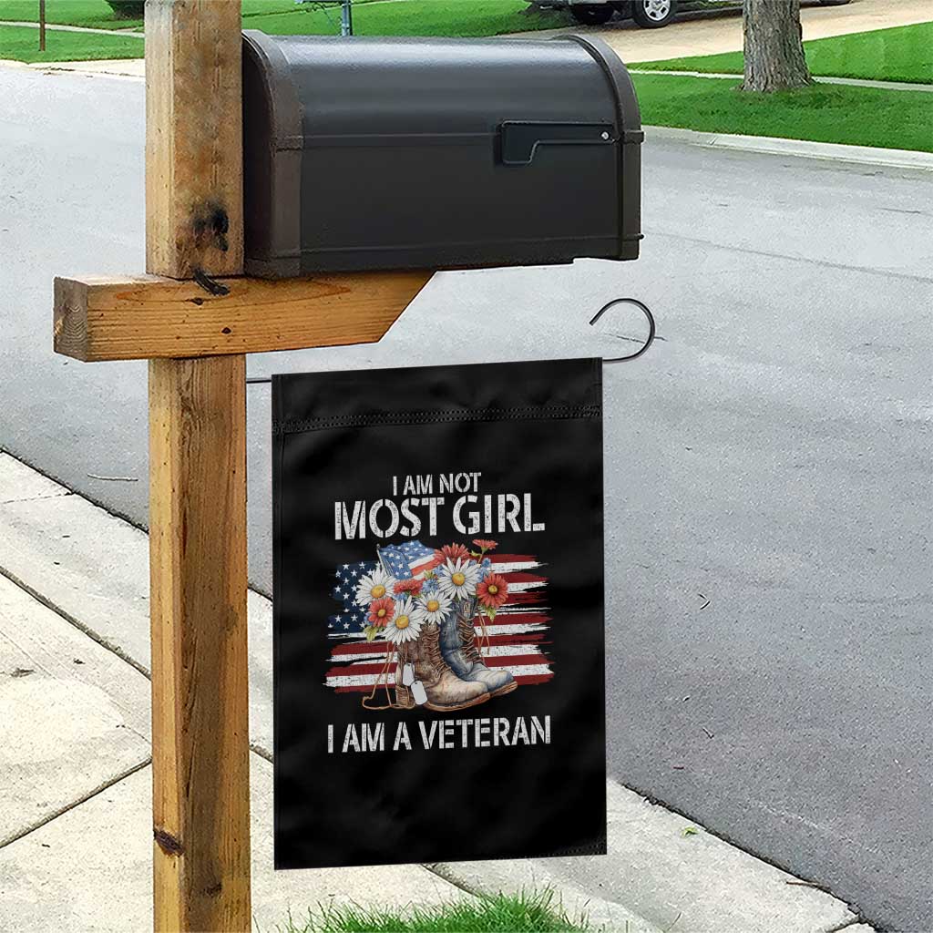 I Am Not Most Girl I Am A Veteran Garden Flag Female Veteran Combat Boots - Wonder Print Shop