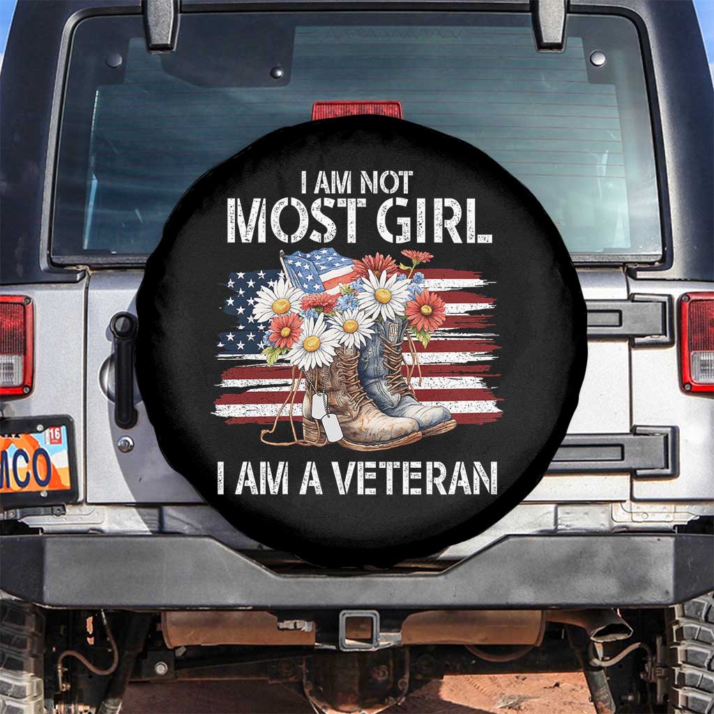 I Am Not Most Girl I Am A Veteran Spare Tire Cover Female Veteran Combat Boots - Wonder Print Shop