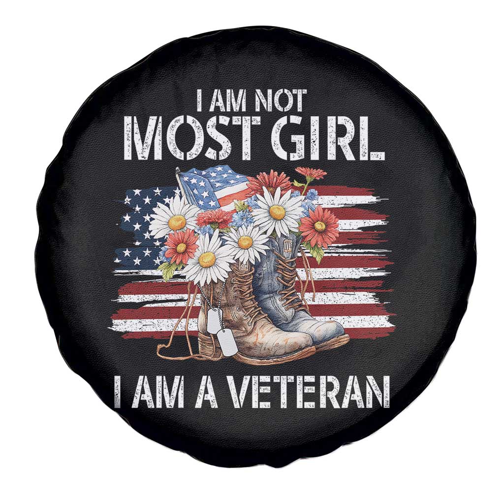 I Am Not Most Girl I Am A Veteran Spare Tire Cover Female Veteran Combat Boots - Wonder Print Shop