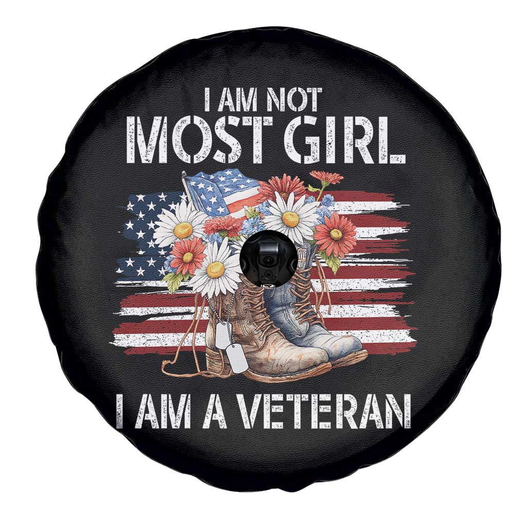I Am Not Most Girl I Am A Veteran Spare Tire Cover Female Veteran Combat Boots - Wonder Print Shop