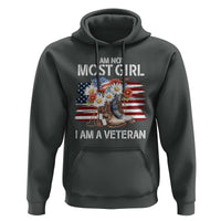 I Am Not Most Girl I Am A Veteran Hoodie Female Veteran Combat Boots - Wonder Print Shop