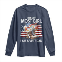 I Am Not Most Girl I Am A Veteran Long Sleeve Shirt Female Veteran Combat Boots - Wonder Print Shop