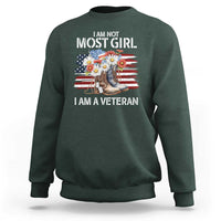I Am Not Most Girl I Am A Veteran Sweatshirt Female Veteran Combat Boots - Wonder Print Shop