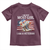 I Am Not Most Girl I Am A Veteran Toddler T Shirt Female Veteran Combat Boots - Wonder Print Shop