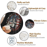 I Am Not The Veterans Wife I Am The Veteran Throw Blanket Female Veteran - Wonder Print Shop