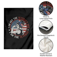 I Am Not The Veterans Wife I Am The Veteran Garden Flag Female Veteran - Wonder Print Shop
