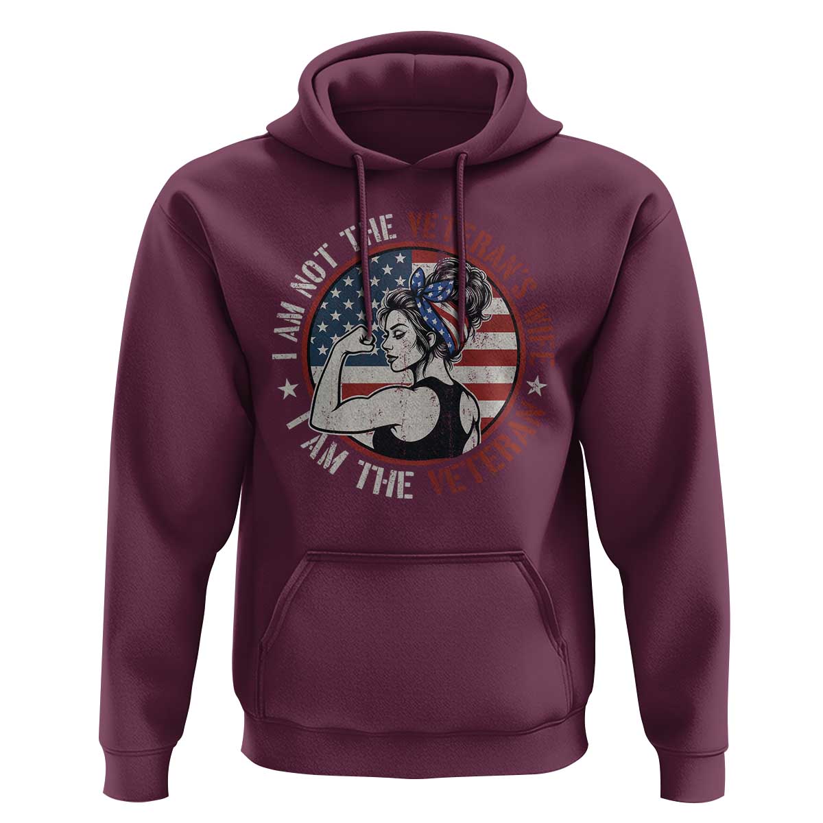I Am Not The Veterans Wife I Am The Veteran Hoodie Female Veteran - Wonder Print Shop