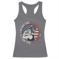 I Am Not The Veterans Wife I Am The Veteran Racerback Tank Top Female Veteran - Wonder Print Shop