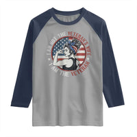I Am Not The Veterans Wife I Am The Veteran Raglan Shirt Female Veteran - Wonder Print Shop