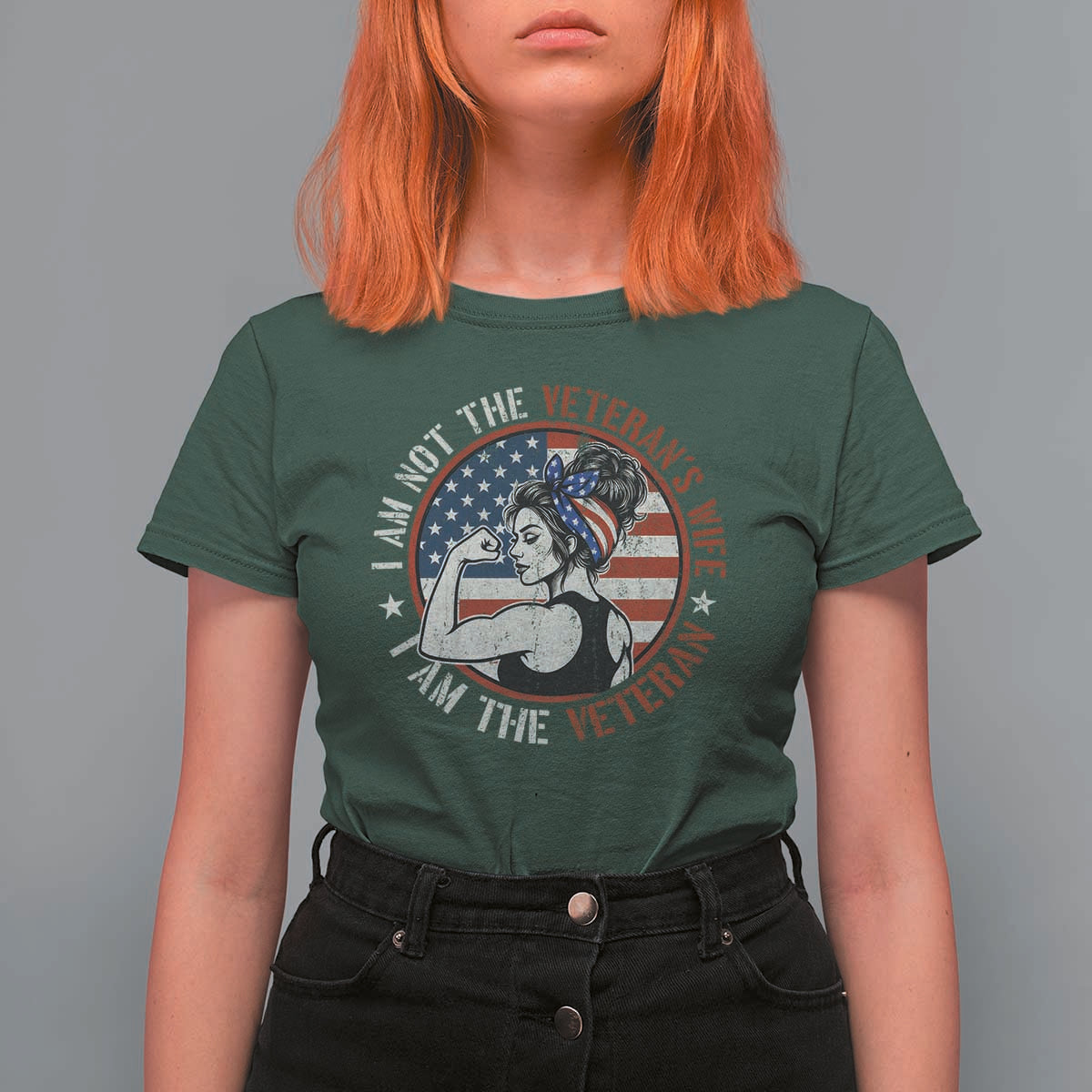 I Am Not The Veterans Wife I Am The Veteran T Shirt For Women Female Veteran - Wonder Print Shop