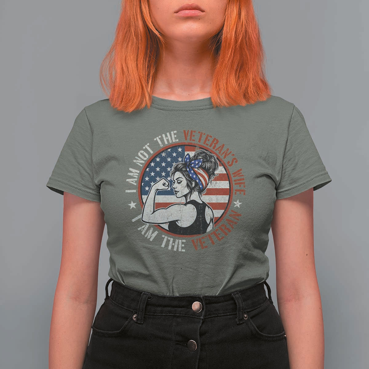 I Am Not The Veterans Wife I Am The Veteran T Shirt For Women Female Veteran - Wonder Print Shop