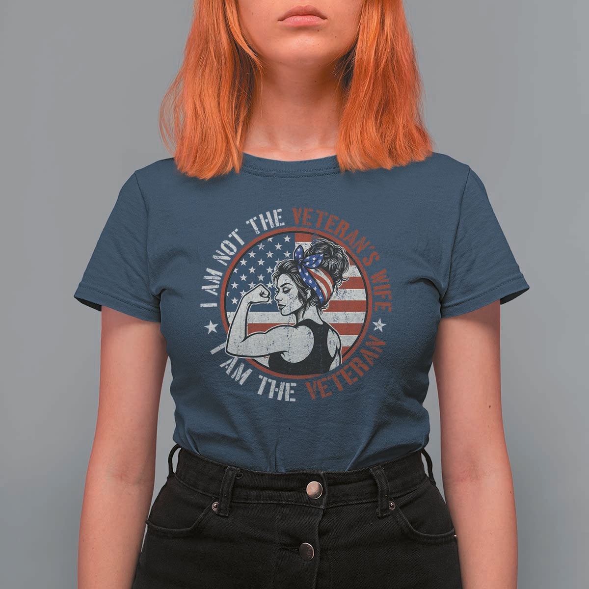 I Am Not The Veterans Wife I Am The Veteran T Shirt For Women Female Veteran - Wonder Print Shop