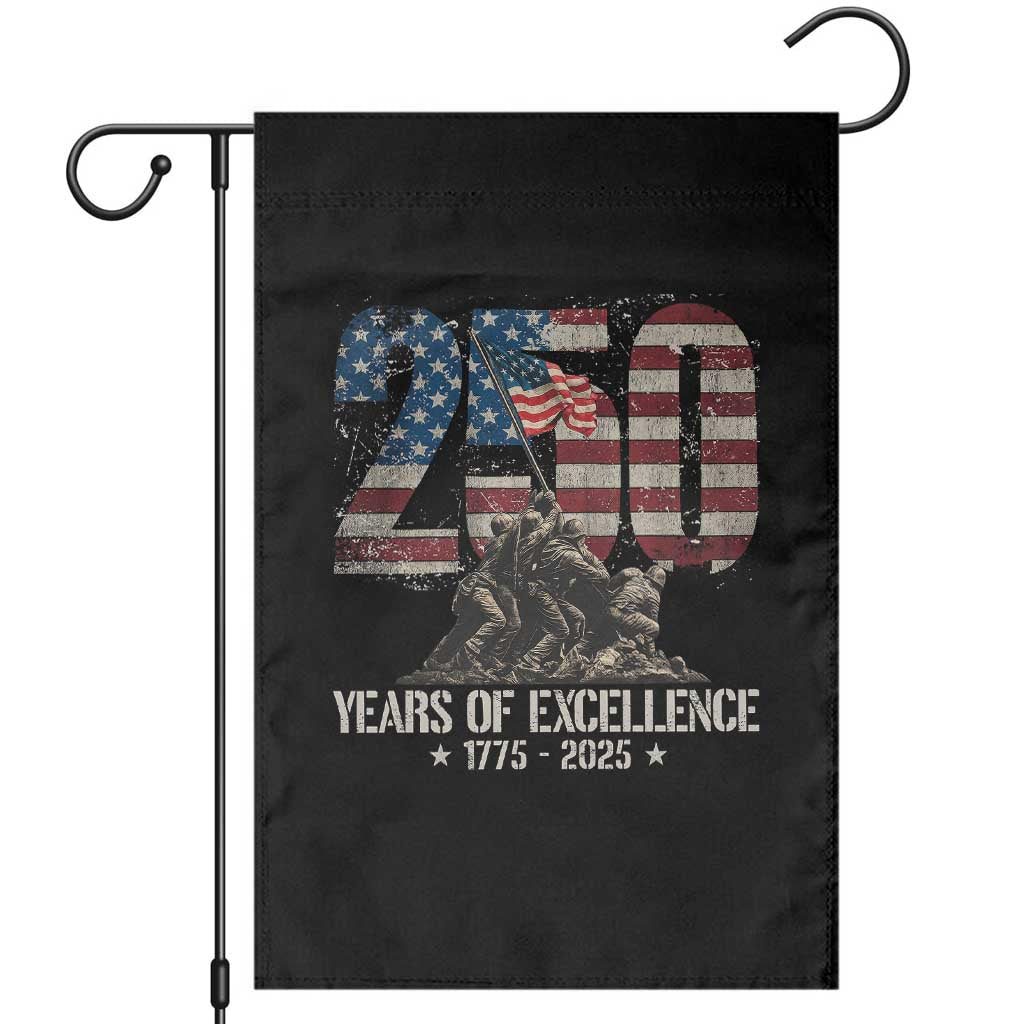 250 Years Of Excellence Garden Flag 250th US Military Birthday Iwo Jima - Wonder Print Shop