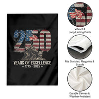 250 Years Of Excellence Garden Flag 250th US Military Birthday Iwo Jima - Wonder Print Shop