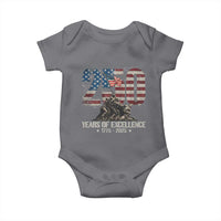 250 Years Of Excellence Baby Onesie 250th US Military Birthday Iwo Jima - Wonder Print Shop