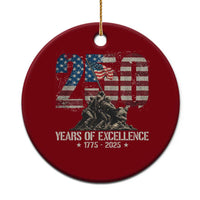 250 Years Of Excellence Ceramic Ornament 250th US Military Birthday Iwo Jima - Wonder Print Shop