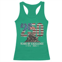 250 Years Of Excellence Racerback Tank Top 250th US Military Birthday Iwo Jima - Wonder Print Shop