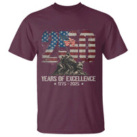 250 Years Of Excellence T Shirt 250th US Military Birthday Iwo Jima - Wonder Print Shop