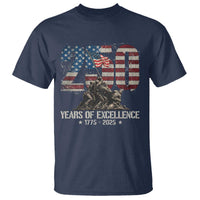 250 Years Of Excellence T Shirt 250th US Military Birthday Iwo Jima - Wonder Print Shop