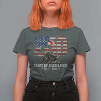 250 Years Of Excellence T Shirt For Women 250th US Military Birthday Iwo Jima - Wonder Print Shop