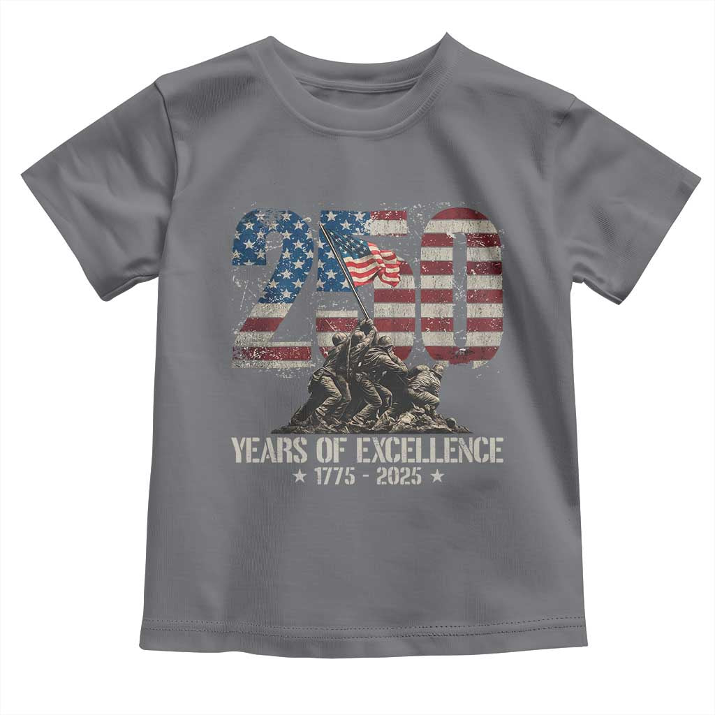 250 Years Of Excellence Toddler T Shirt 250th US Military Birthday Iwo Jima - Wonder Print Shop