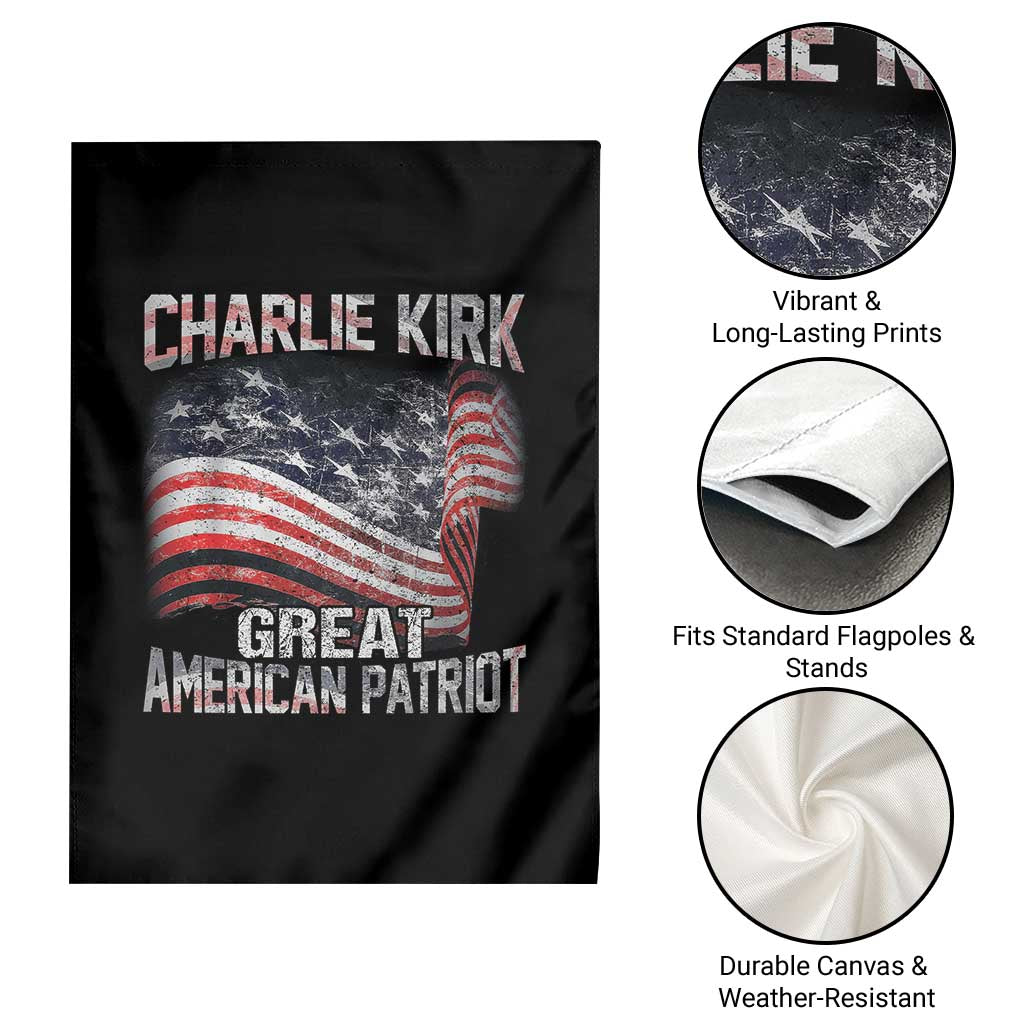 Charlie Kirk Garden Flag Great American Patriot American Flag - Wonder Print Shop
