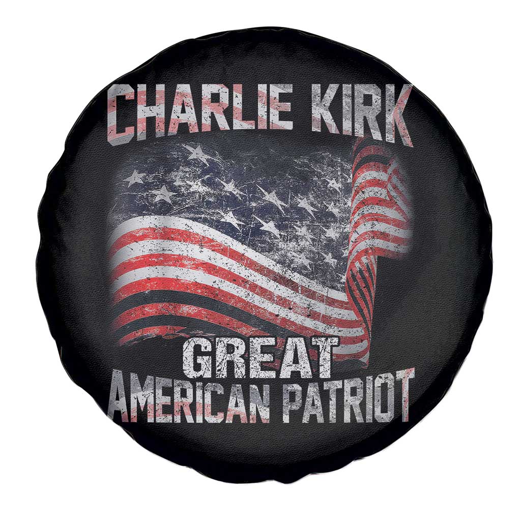 Charlie Kirk Spare Tire Cover Great American Patriot American Flag - Wonder Print Shop