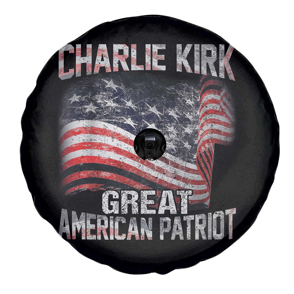 Charlie Kirk Spare Tire Cover Great American Patriot American Flag - Wonder Print Shop