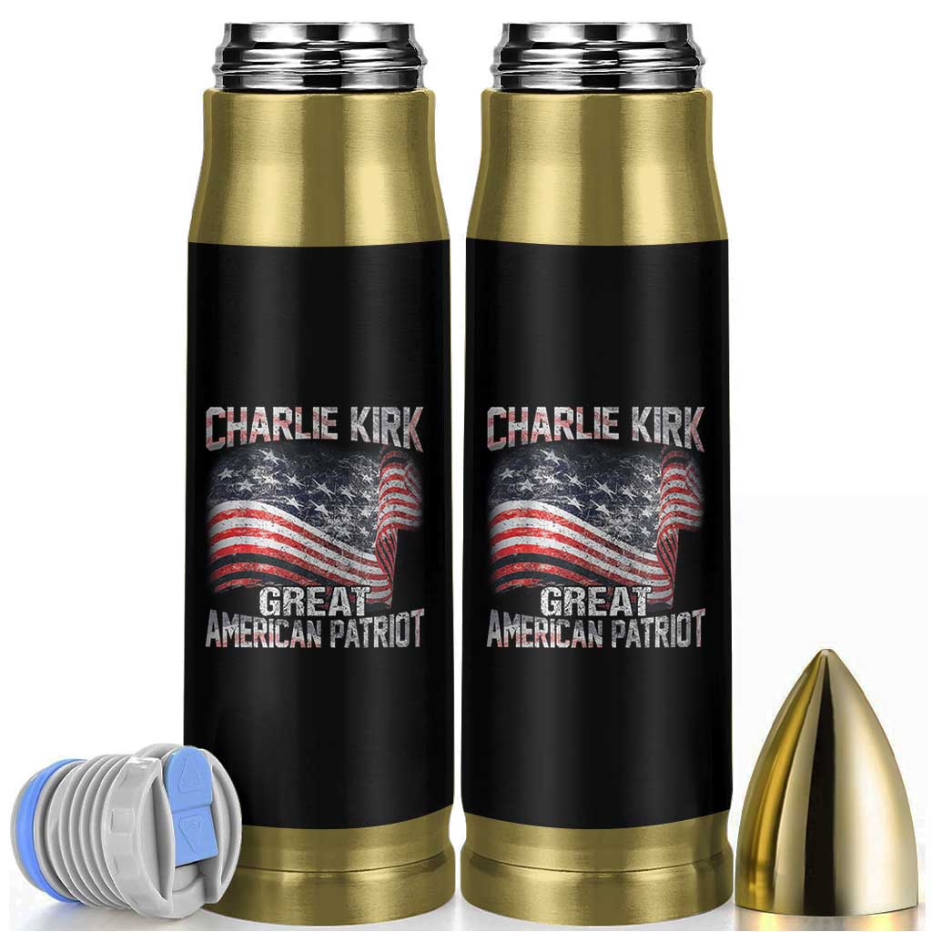Charlie Kirk Bullet Tumbler Great American Patriot American Flag - Wonder Print Shop