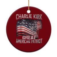 Charlie Kirk Ceramic Ornament Great American Patriot American Flag - Wonder Print Shop