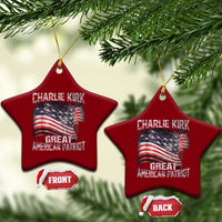 Charlie Kirk Ceramic Ornament Great American Patriot American Flag - Wonder Print Shop