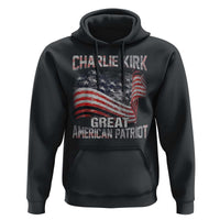 Charlie Kirk Hoodie Great American Patriot American Flag - Wonder Print Shop