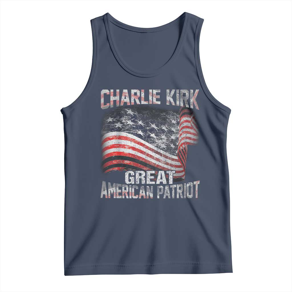 Charlie Kirk Tank Top Great American Patriot American Flag - Wonder Print Shop