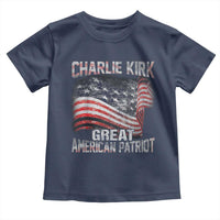 Charlie Kirk Toddler T Shirt Great American Patriot American Flag - Wonder Print Shop