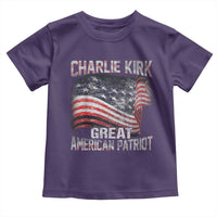 Charlie Kirk Toddler T Shirt Great American Patriot American Flag - Wonder Print Shop