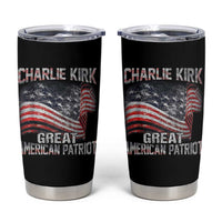Charlie Kirk Tumbler Cup Great American Patriot American Flag - Wonder Print Shop