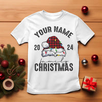 Personalized Christmas Family T Shirt Custom Name Family Christmas 2024 Santa Hat - Wonder Print Shop