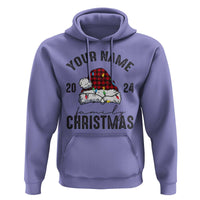 Personalized Christmas Family Hoodie Custom Name Family Christmas 2024 Santa Hat