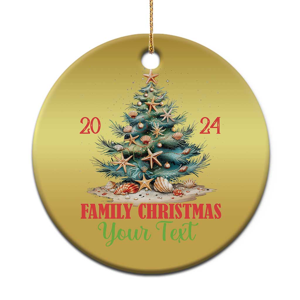Personalized Xmas Family In Hawaii Christmas Ornament Custom Name Family Xmas 2024 Sea Xmas Tree - Wonder Print Shop