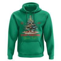 Personalized Christmas Family In Hawaii Hoodie Custom Name Family Christmas 2024 Sea Christmas Tree