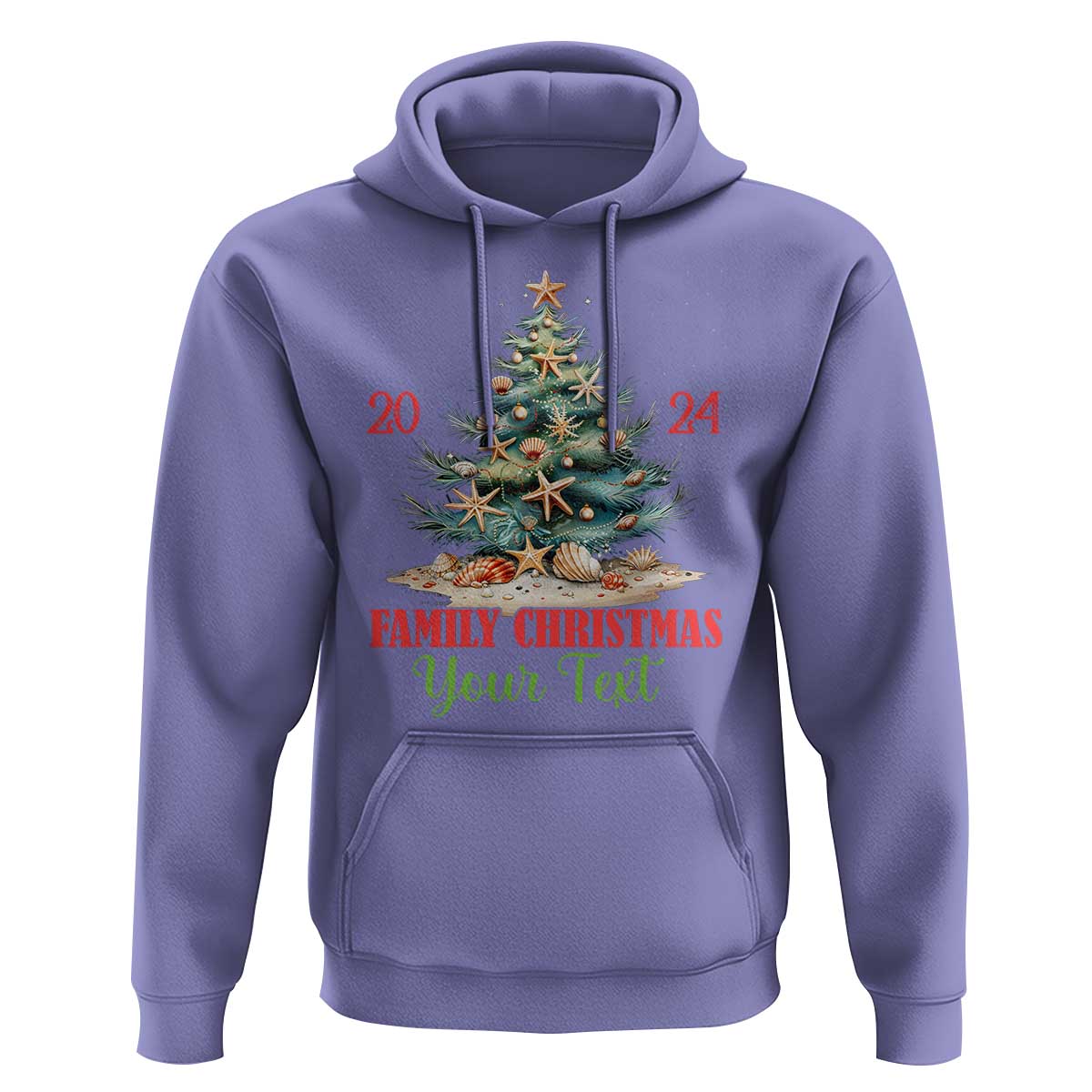 Personalized Christmas Family In Hawaii Hoodie Custom Name Family Christmas 2024 Sea Christmas Tree