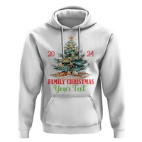 Personalized Christmas Family In Hawaii Hoodie Custom Name Family Christmas 2024 Sea Christmas Tree