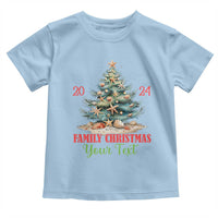 Personalized Christmas Family In Hawaii Toddler T Shirt Custom Name Family Christmas 2024 Sea Christmas Tree
