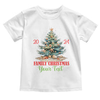 Personalized Christmas Family In Hawaii Toddler T Shirt Custom Name Family Christmas 2024 Sea Christmas Tree