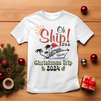 Personalized Christmas Trip T Shirt Custom Name Oh Ship It's A Christmas Trip 2024 Ship - Wonder Print Shop