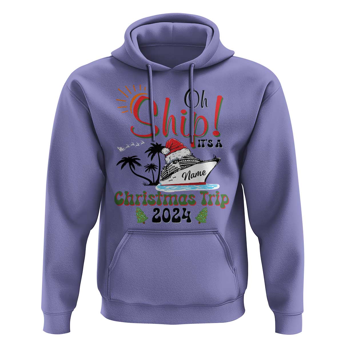 Personalized Christmas Trip Hoodie Custom Name Oh Ship It's A Christmas Trip 2024 Ship