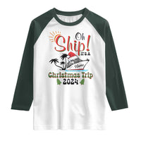Personalized Christmas Trip Raglan Shirt Custom Name Oh Ship It's A Christmas Trip 2024 Ship - Wonder Print Shop