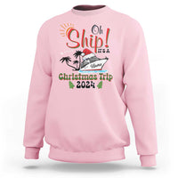 Personalized Christmas Trip Sweatshirt Custom Name Oh Ship It's A Christmas Trip 2024 Ship - Wonder Print Shop