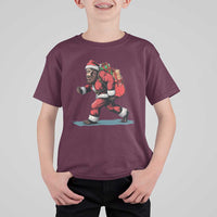 Funny Christmas Santa Bigfoot T Shirt For Kid Xmas Sasquatch - Wonder Print Shop